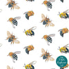 Pre-Order - MTE - Bee Pattern - White