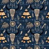 Ongoing | Pre-Order | Aztec Longhorns and Teepees Navy