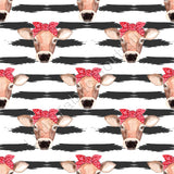 Ongoing | Pre-Order | Cow Headband Black Stripes