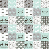 Ongoing | Pre-Order | Little Man Antlers and Arrows Mint Patchwork