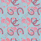 Ongoing | Pre-Order | Pink Paisley Horseshoe Blue