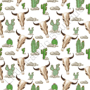 Ongoing | Pre-Order | Western Cactus Skulls White