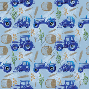 Ongoing | Pre-Order | Watercolour Tractors Blue